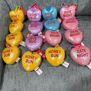 Sweetheart Heart Backpack Clip Memory Foam.Yellow/Pink/Blue/Purple (price per 2)